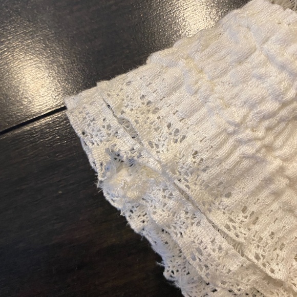 Zara Ivory Lace Top with Front Tie - Picture 8 of 11